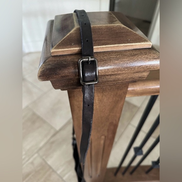 Campomaggi Free People Dark Brown Distressed Leather Patchwork Crossbody Bag - Picture 6 of 12